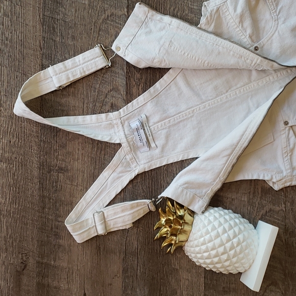 Zara Woman Premium Denim The Dungaree Overalls - Picture 5 of 9